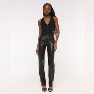 Abercrombie Fauze Leather Pants 90s Relaxed 10 Long